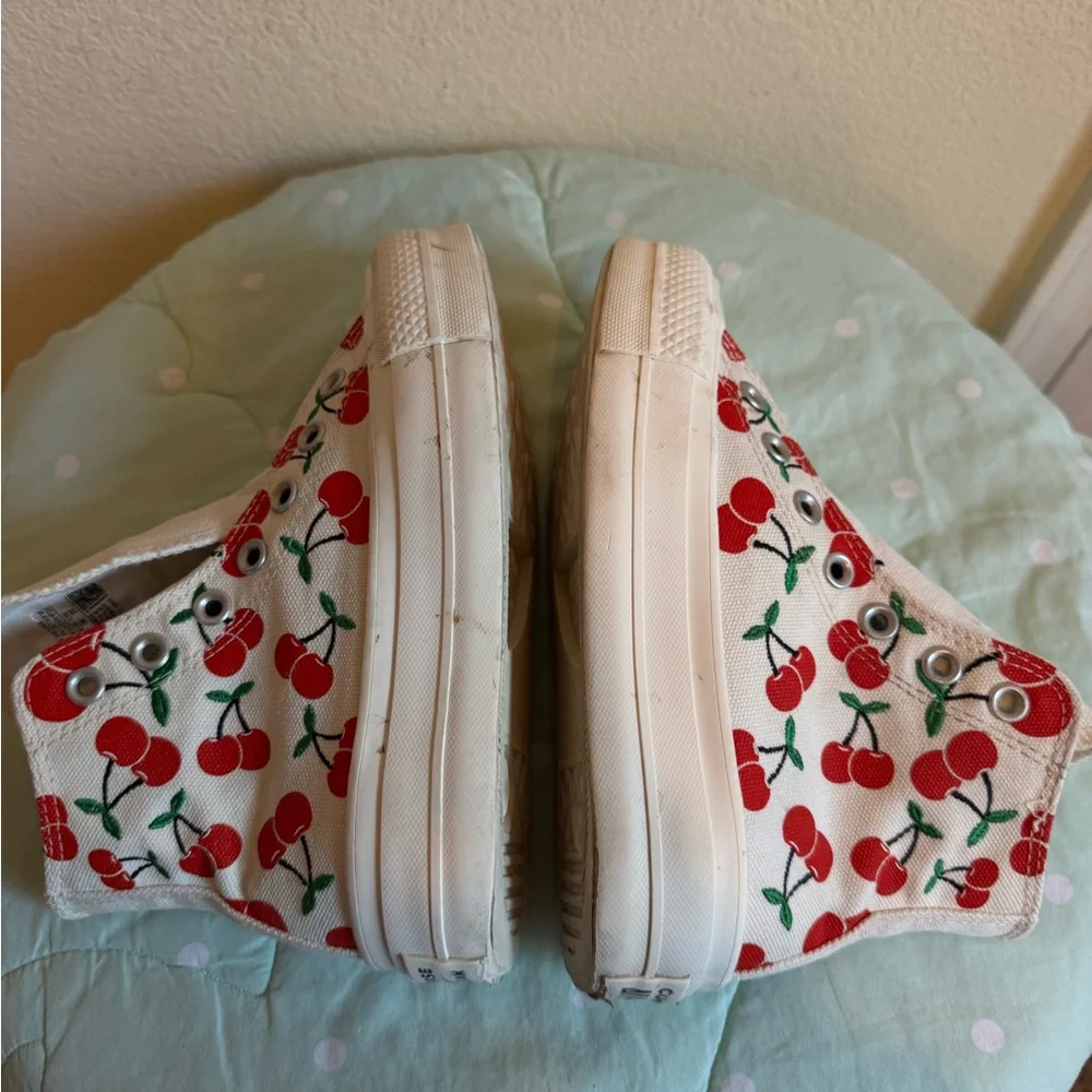 Converse High Tops Cherry Womens Size 5